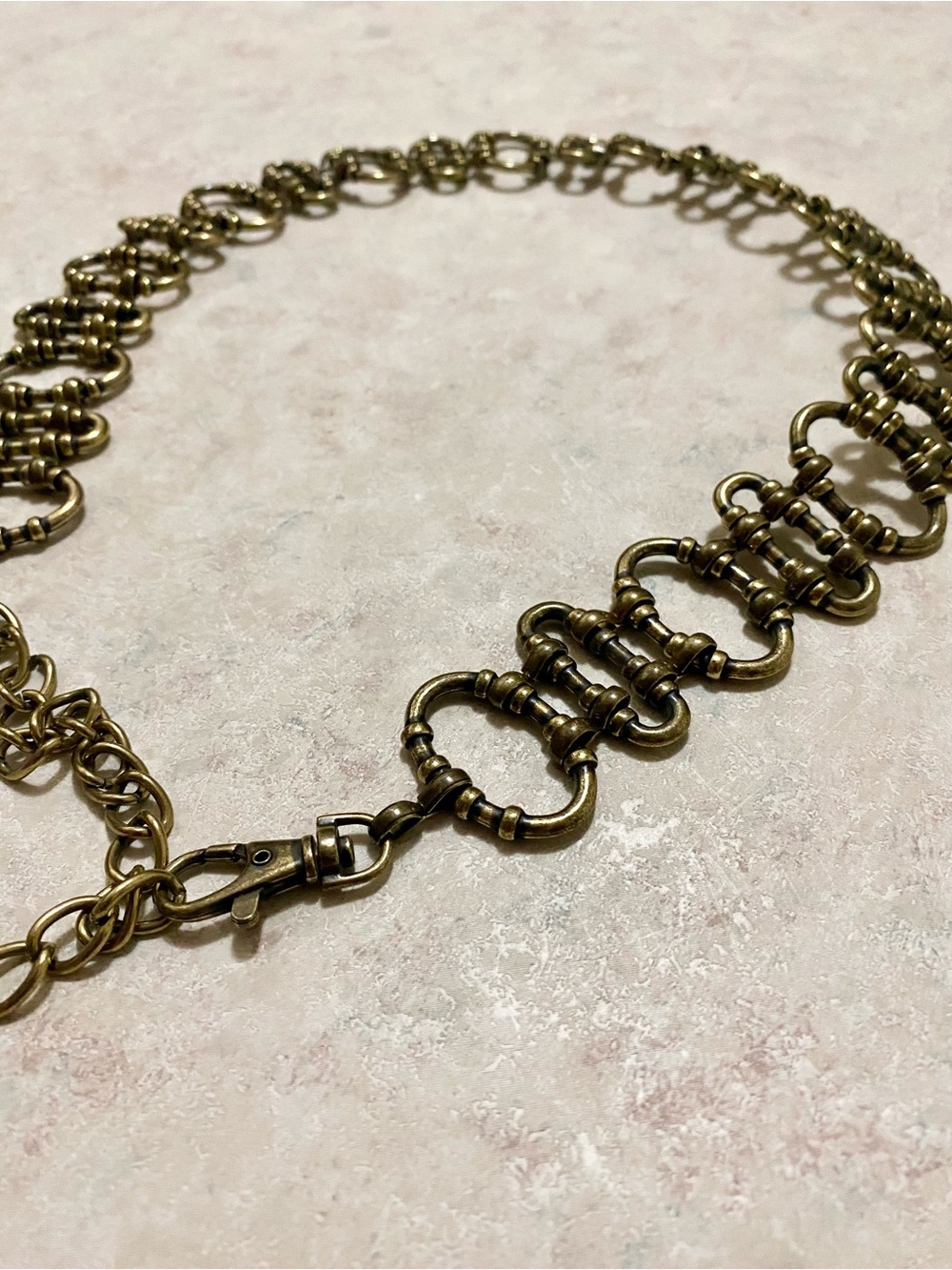 Vintage metal chain belt tuscan glam y2k